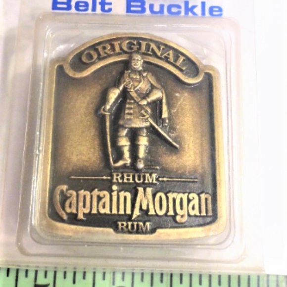 Expired RARE Vintage CAPTAIN MORGAN Belt Buckle in Package Original Brand Rum - Picture 1 of 7